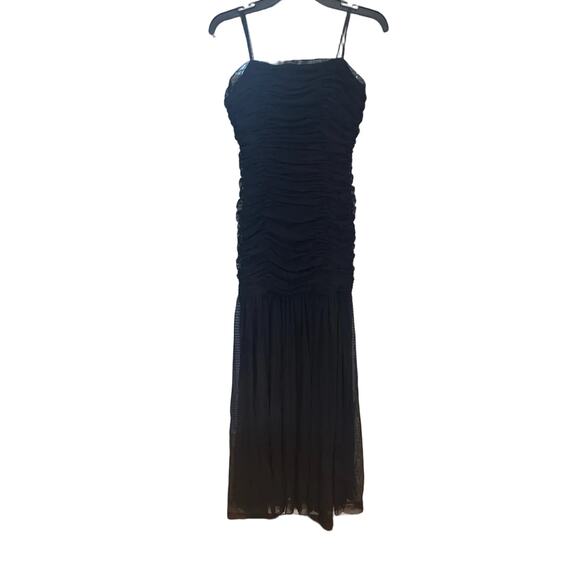 Aqua Long Stretch Mesh Strapless Gown - NWT - Size 6